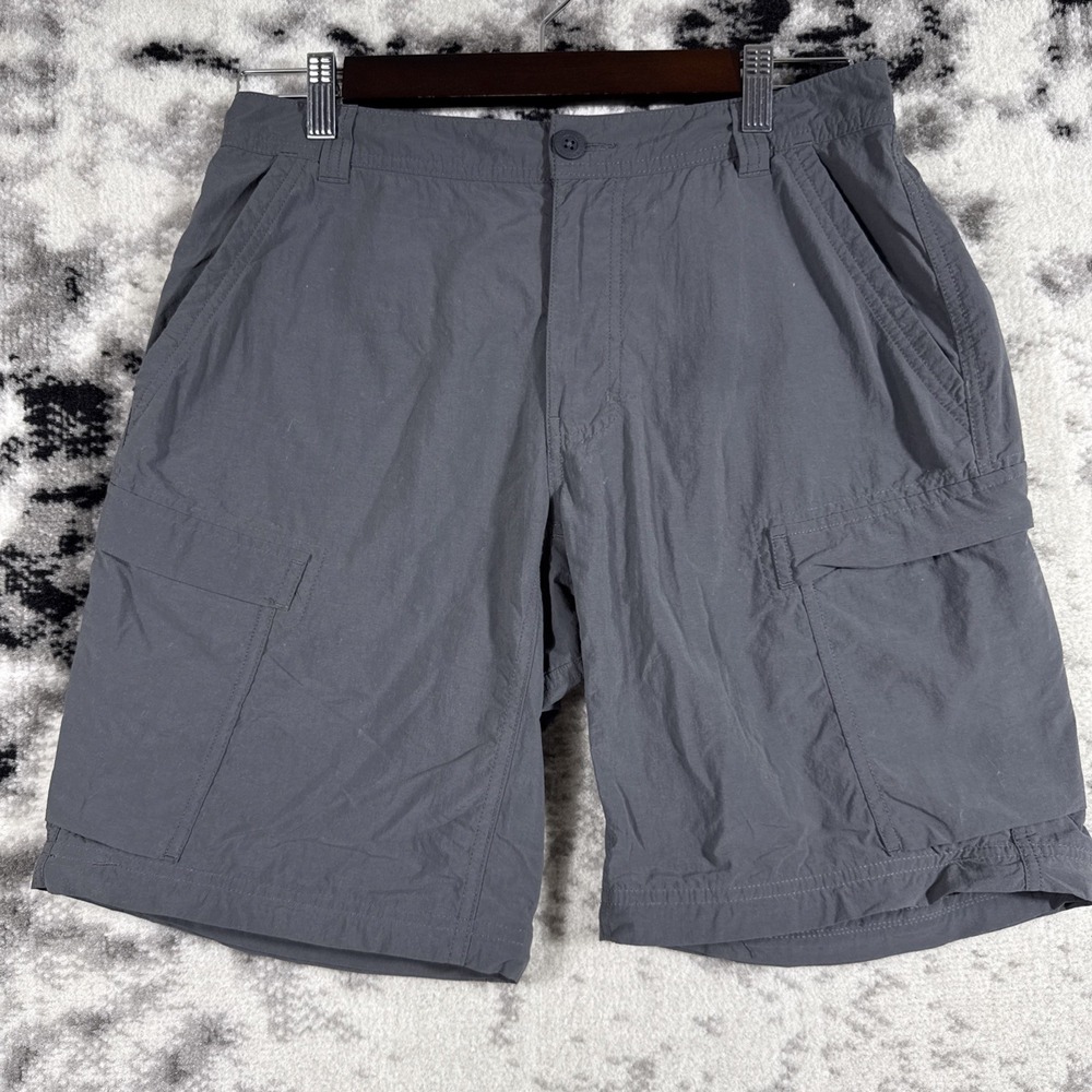 REI Coop Shorts Men Size 32x30‎ Gray Performance Outdoors Cargo Pockets Hiking